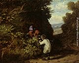 Gatherers Canvas Paintings - The Blackberry Gatherers